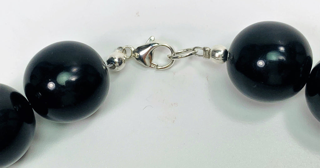 Kette Horn Silber 925 Handmade Unique Necklace Tribal Beads