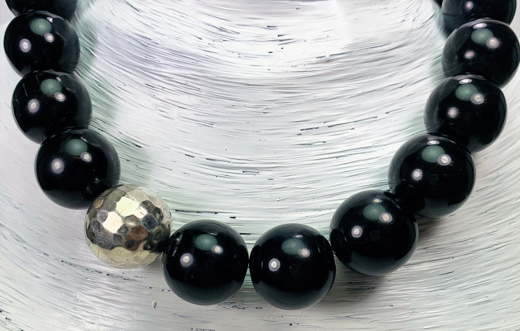 Kette Horn Silber 925 Handmade Unique Necklace Tribal Beads