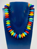 Kette Glasperlen Messing Glass Beads Handmade Unique Necklace