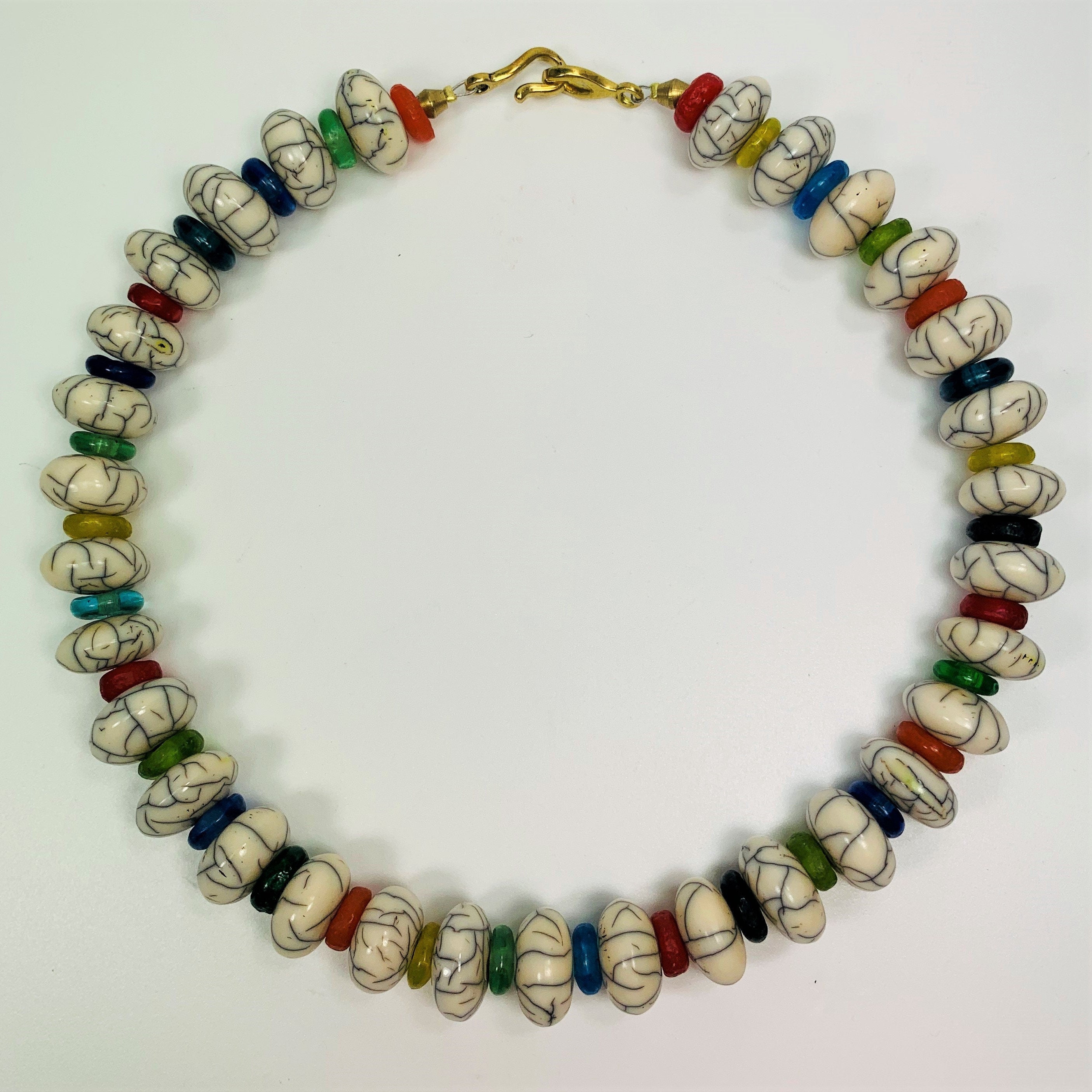Kette Resin | Harz Recyclingglas Ethno Beads Handmade Necklace Tribal Beads