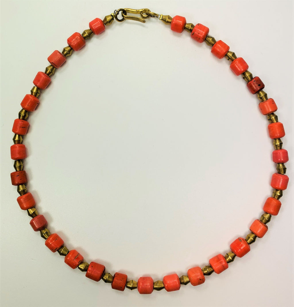 Kette Alte Glasperlen Sherpa Himalaya Glass Trade Beads Handmade Unique Necklace