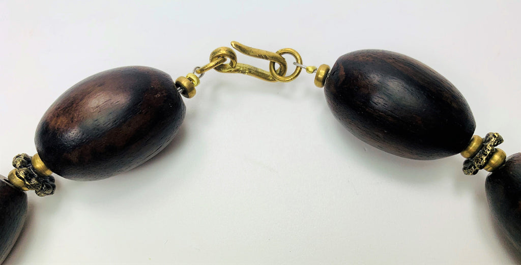 Kette Holz Tribal Beads Ethno Chic Unique Necklace