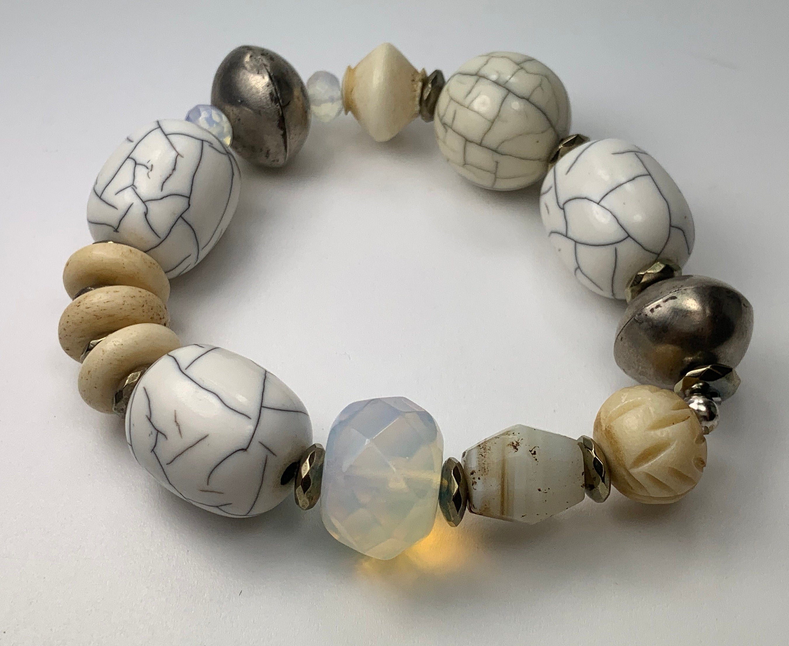Armband Resin | Harz Glass Beads Unique Handmade Bracelet