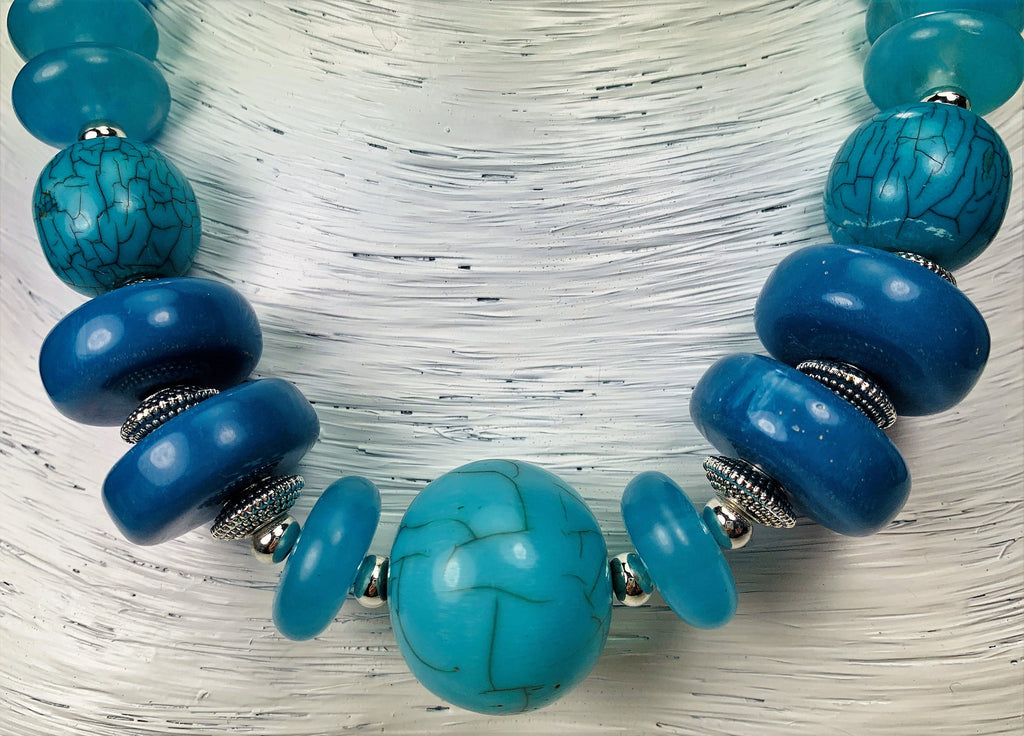 Kette Resin | Harz Achat Handmade Unique Necklace Tribal Beads