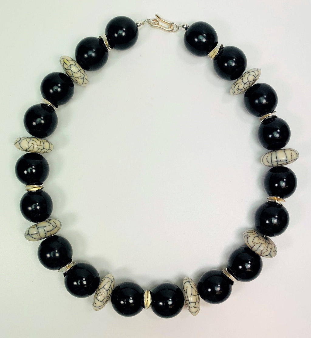 Kette Resin | Harz | Horn Mix Handmade Unique Necklace Tribal Beads