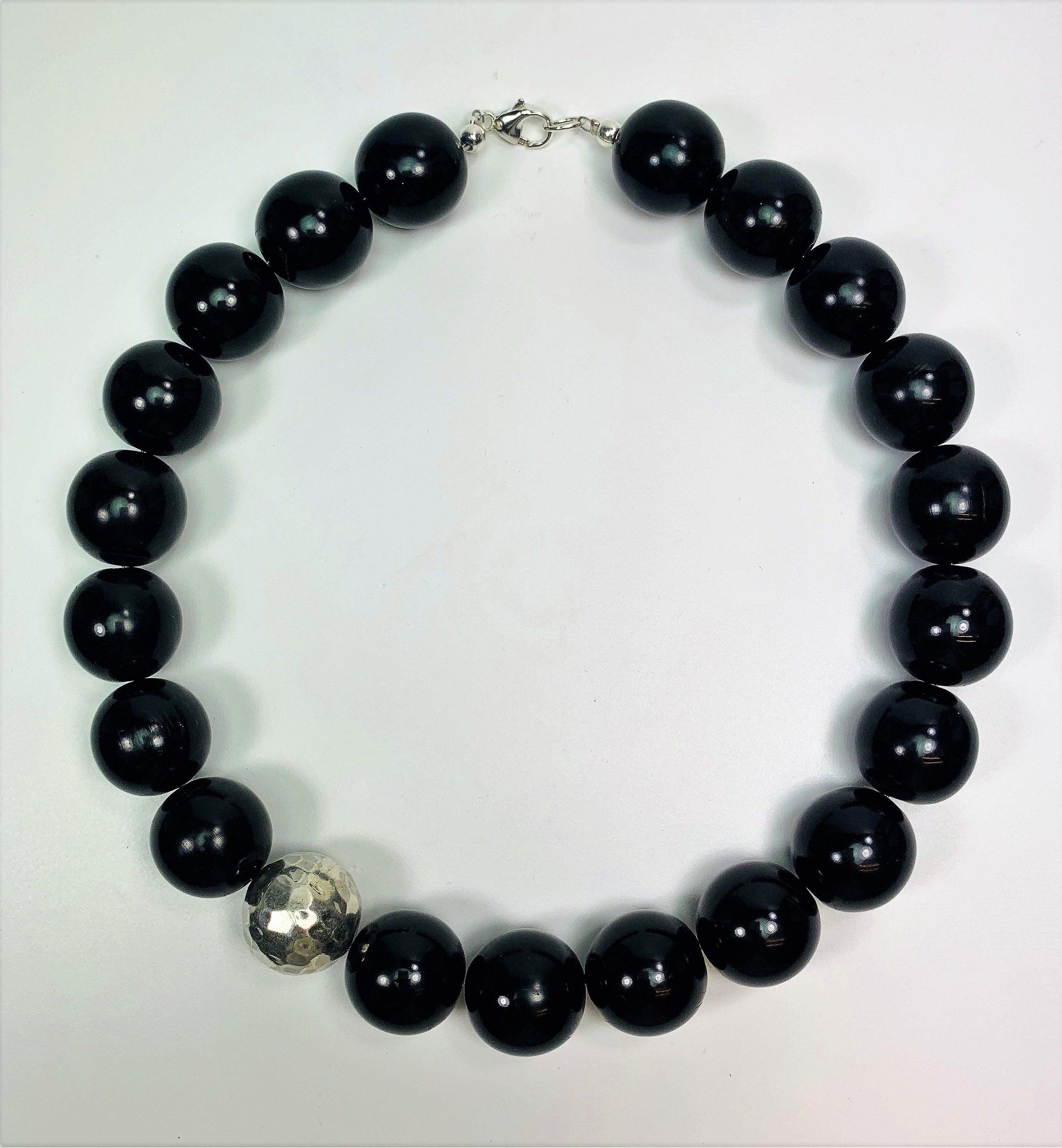 Kette Horn Silber 925 Handmade Unique Necklace Tribal Beads