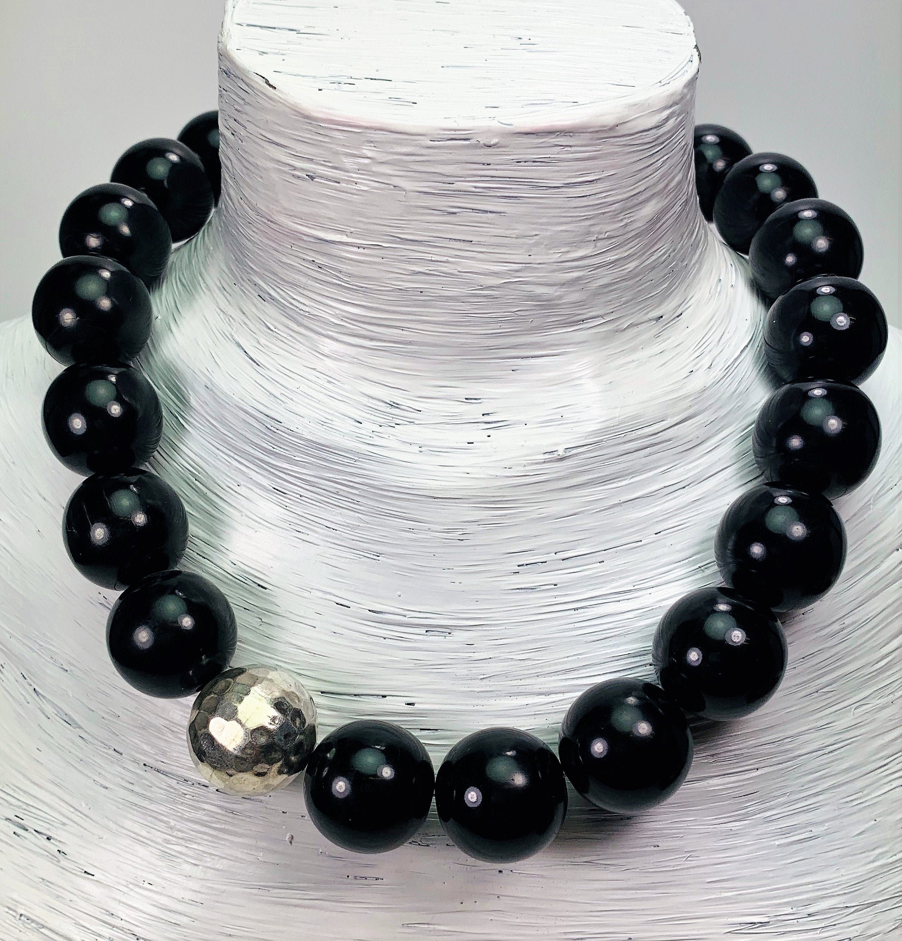 Kette Horn Silber 925 Handmade Unique Necklace Tribal Beads