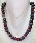 Kette Glasperlen Recycling Kroba Glass Ghana Tribal Beads Handmade Unique Necklace