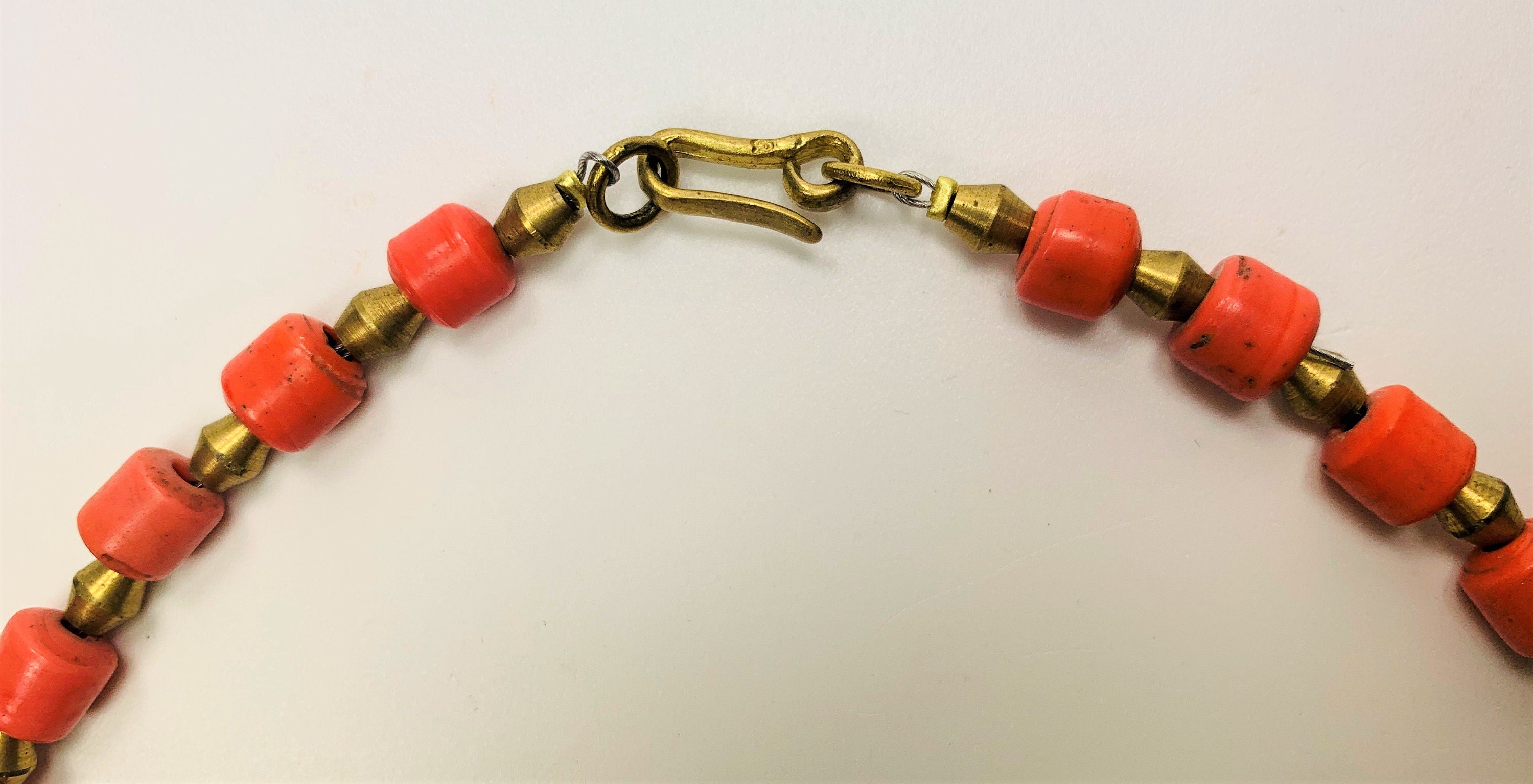 Kette Alte Glasperlen Sherpa Himalaya Glass Trade Beads Handmade Unique Necklace
