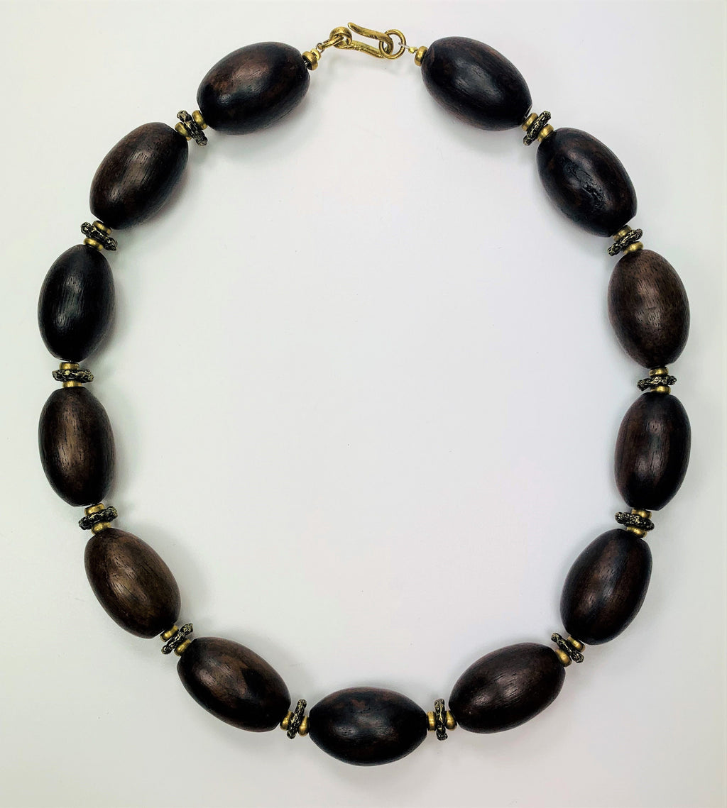 Kette Holz Tribal Beads Ethno Chic Unique Necklace