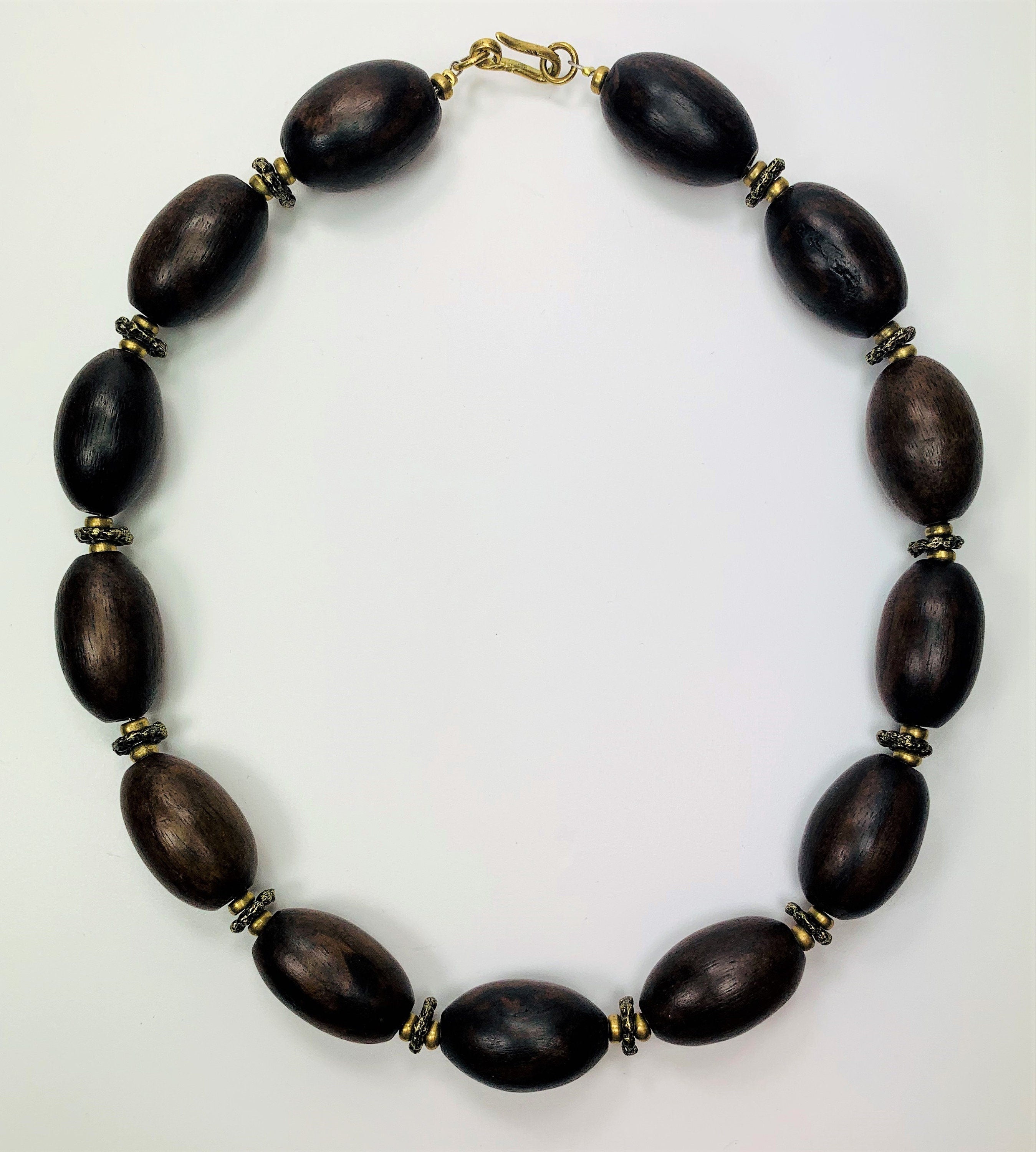 Kette Holz Tribal Beads Ethno Chic Unique Necklace