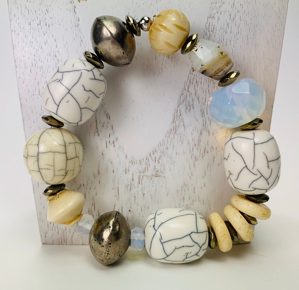 Armband Resin | Harz Glass Beads Unique Handmade Bracelet