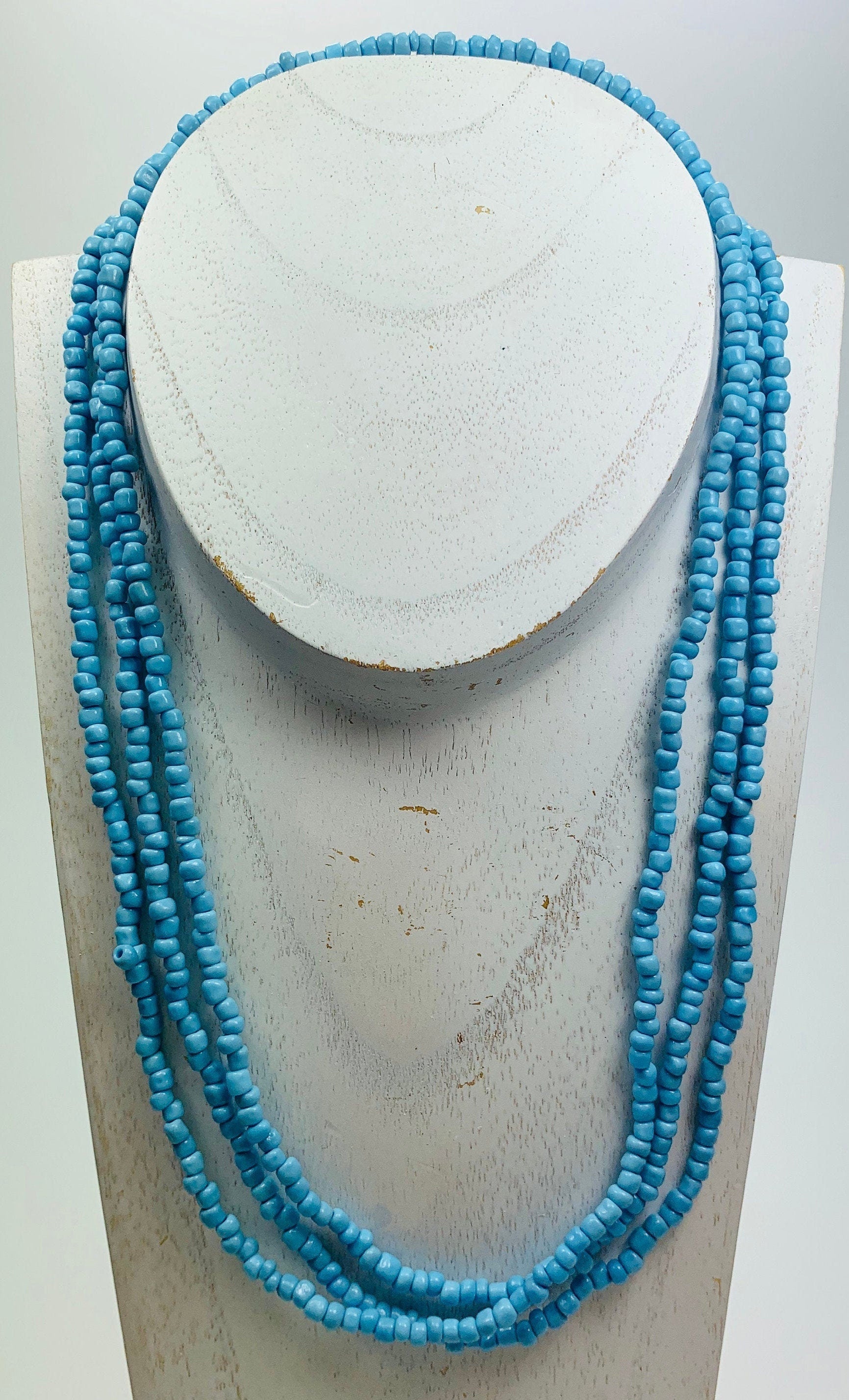 Lange Kette Glasperlen Necklace Seedbeads Glass Beads
