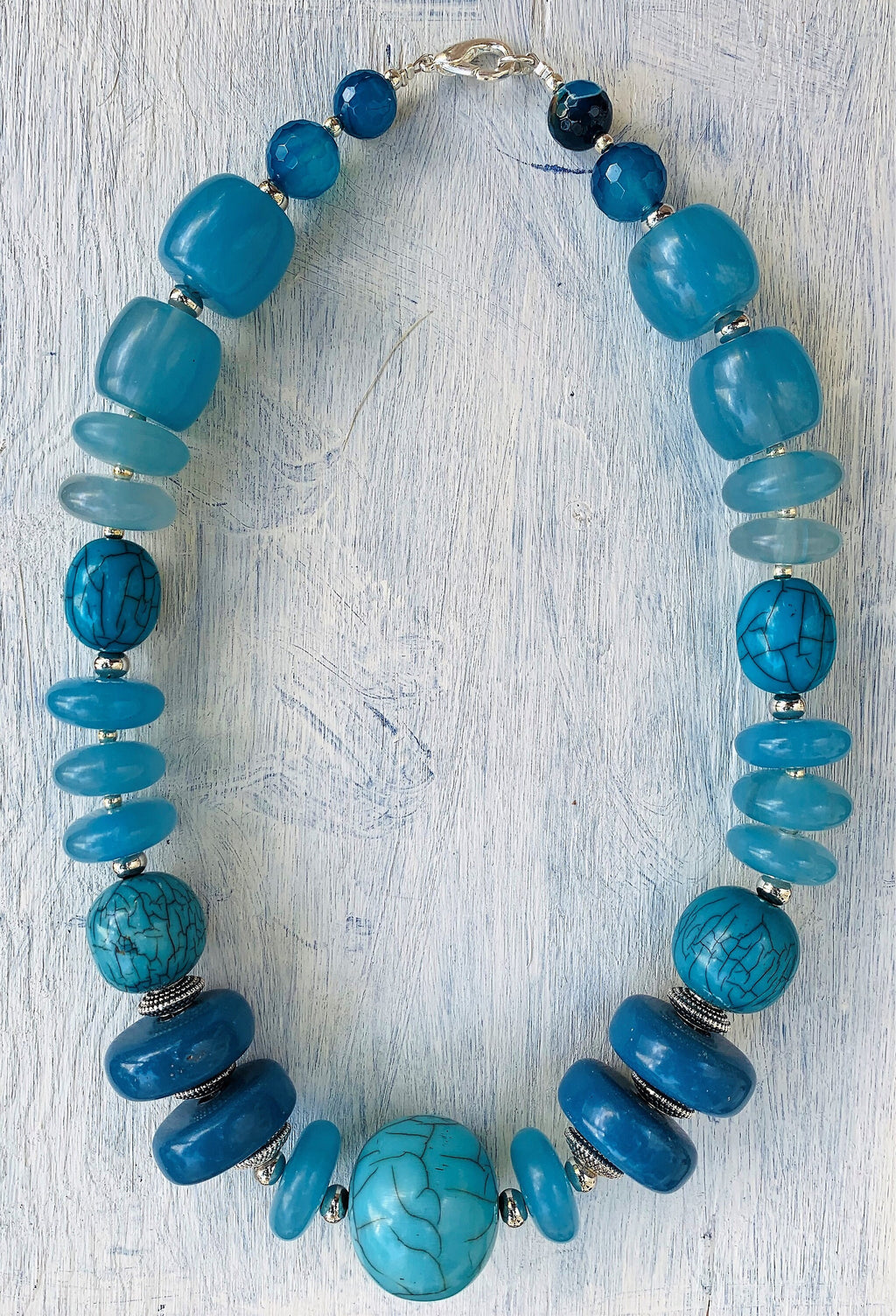 Kette Resin | Harz Achat Handmade Unique Necklace Tribal Beads
