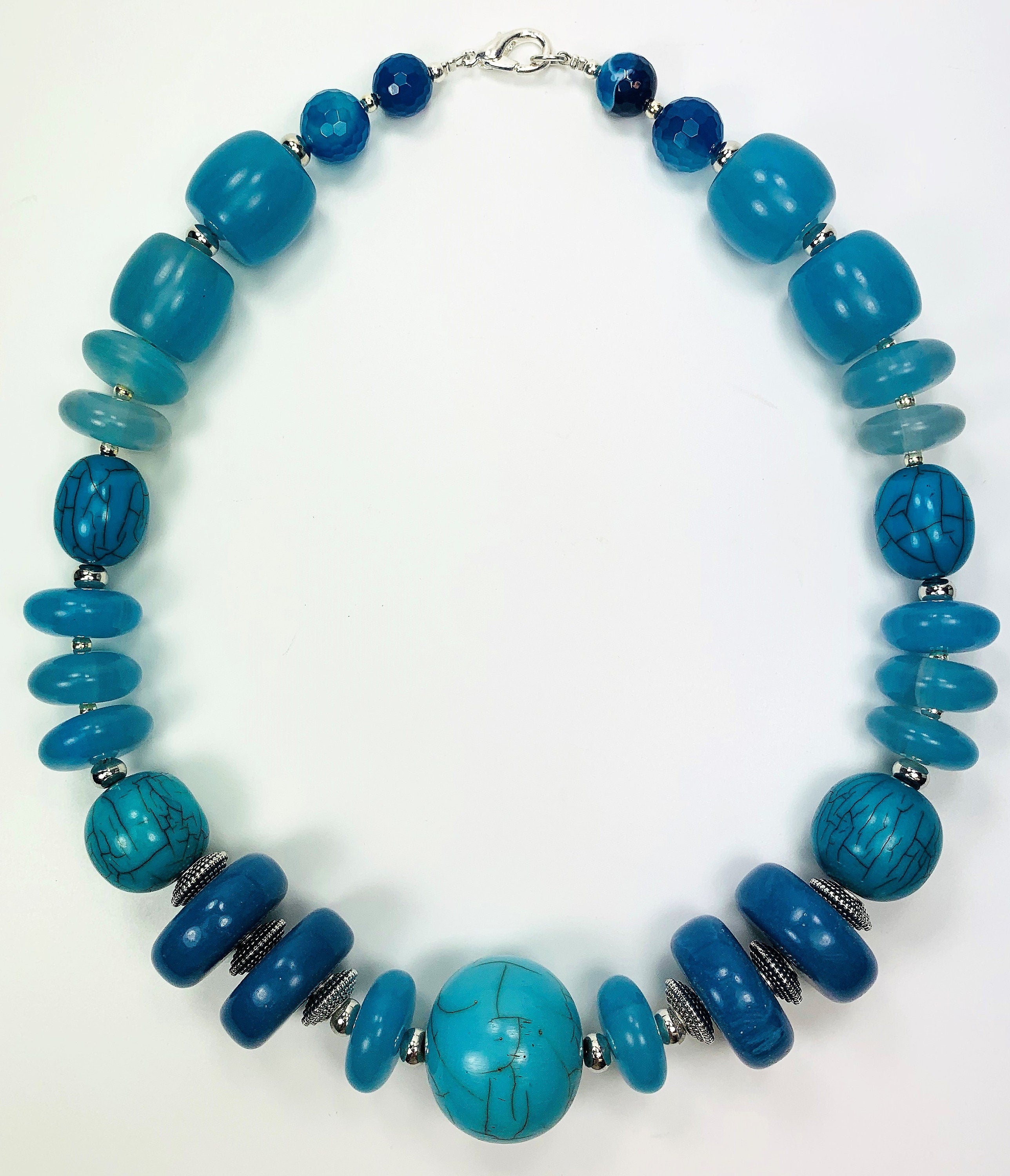 Kette Resin | Harz Achat Handmade Unique Necklace Tribal Beads