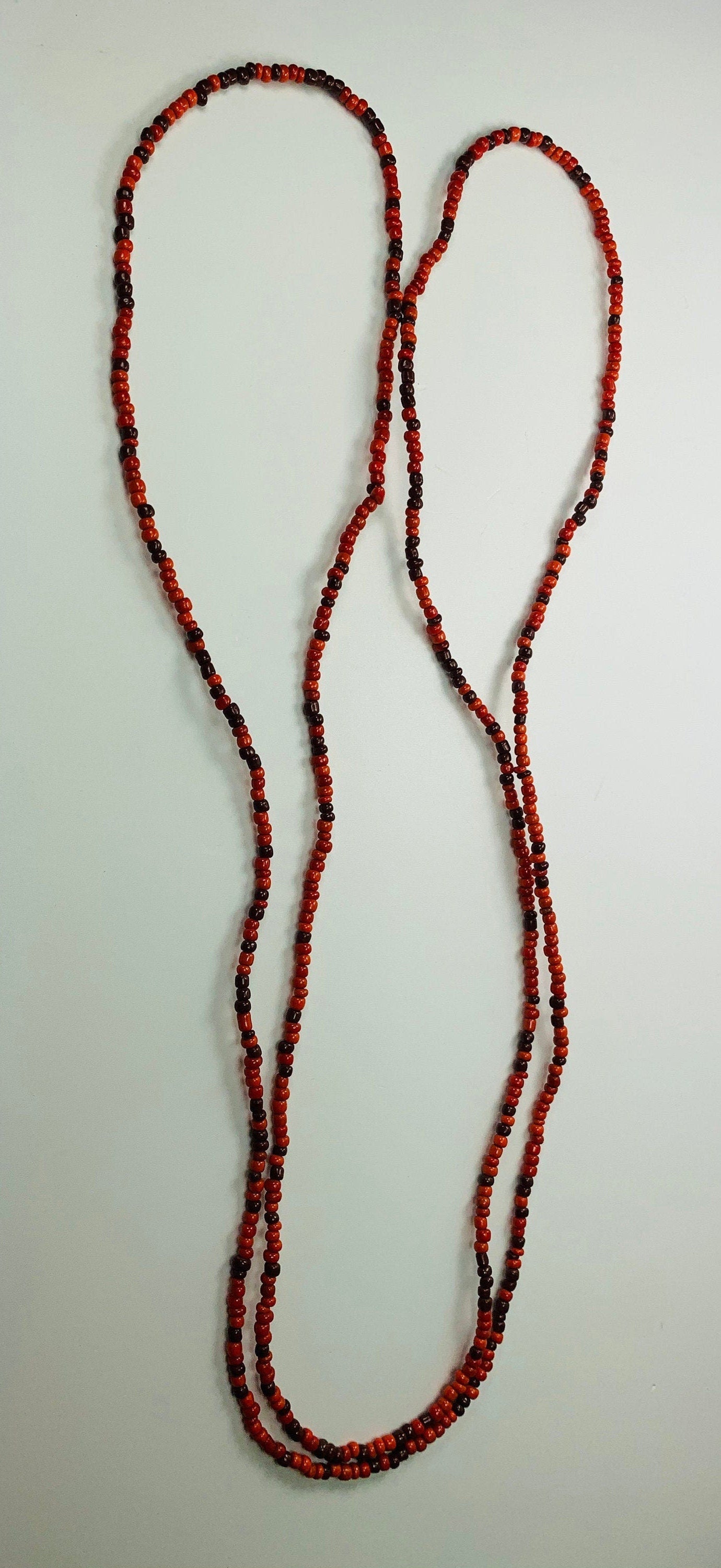 Long Necklace Glass Beads Necklace Seed Beads Glass Beads