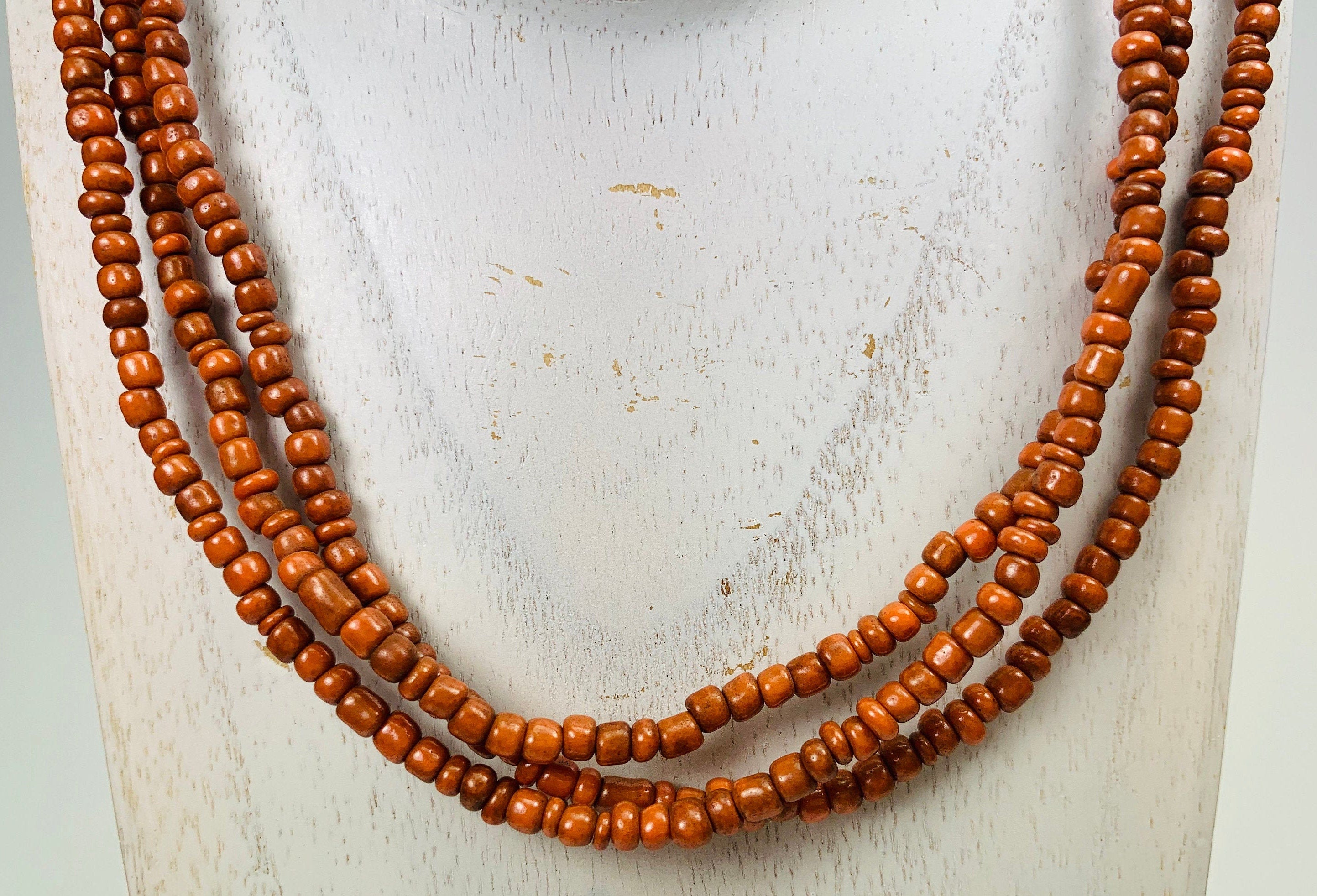 Lange Kette Glasperlen Necklace Seedbeads Glass Beads