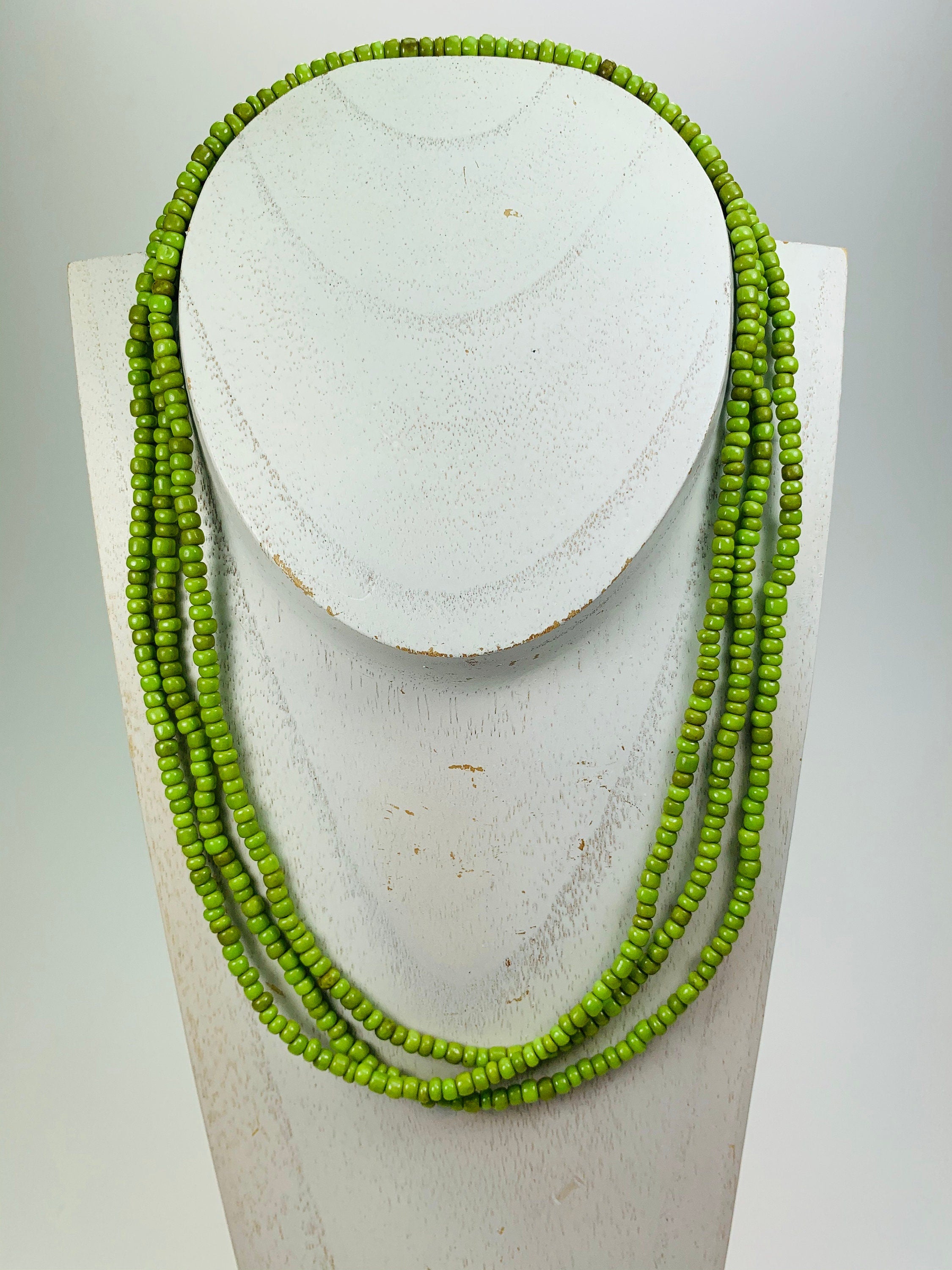 Lange Kette Glasperlen Necklace Seedbeads Glass Beads