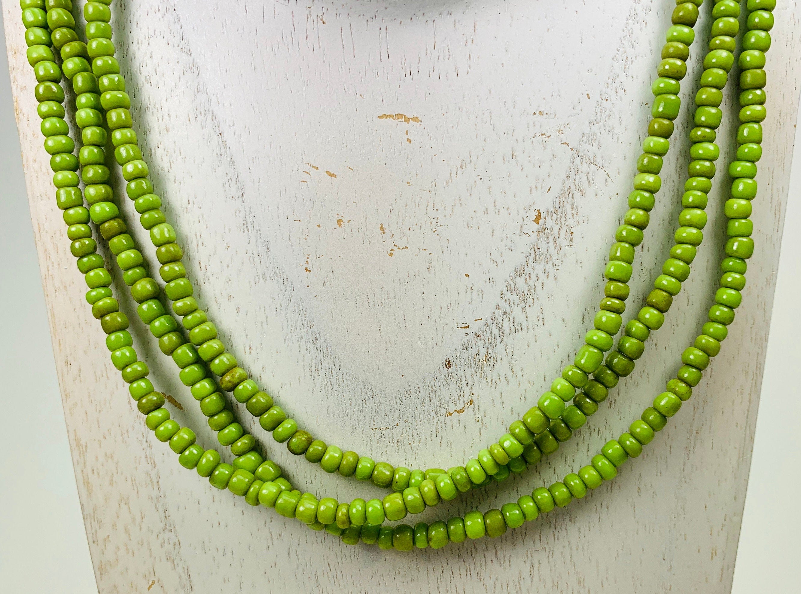 Lange Kette Glasperlen Necklace Seedbeads Glass Beads