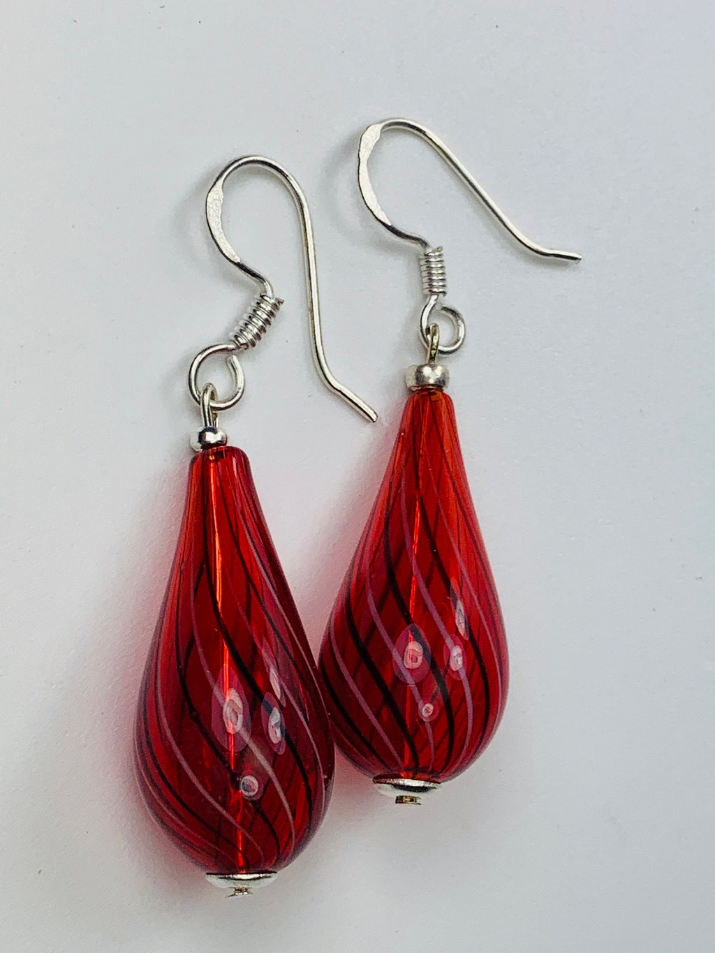 Ohrringe Hohlglasperlen Formschön Lampwork Beads Earrings