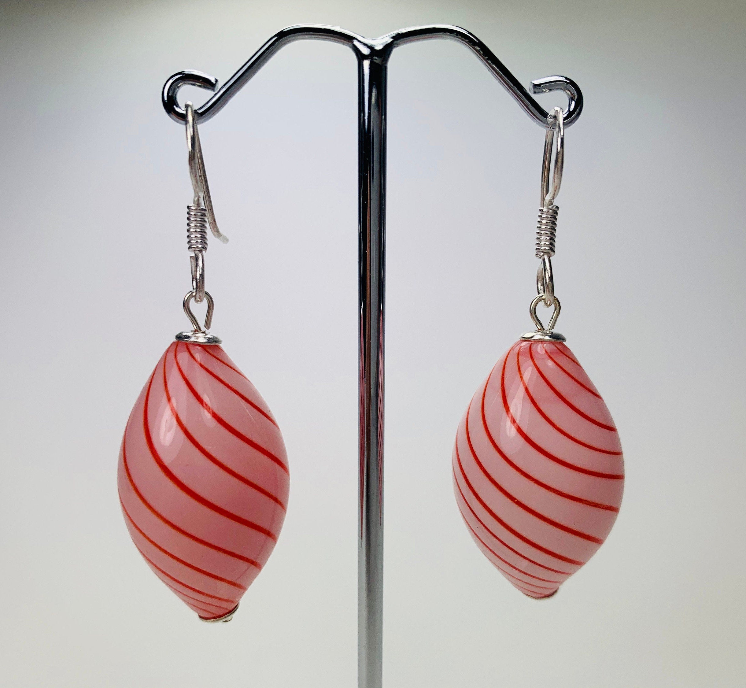 Ohrringe Hohlglasperlen Formschön Lampwork Beads Earrings