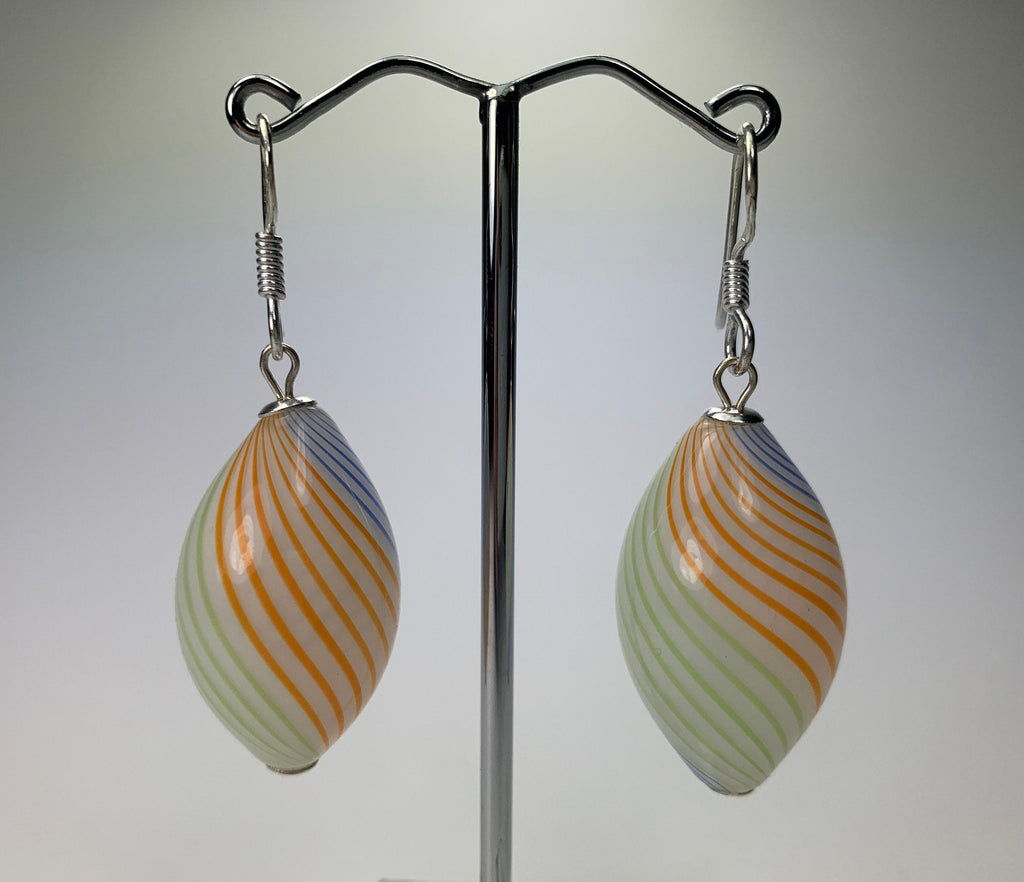 Ohrringe Hohlglasperlen Formschön Lampwork Beads Earrings