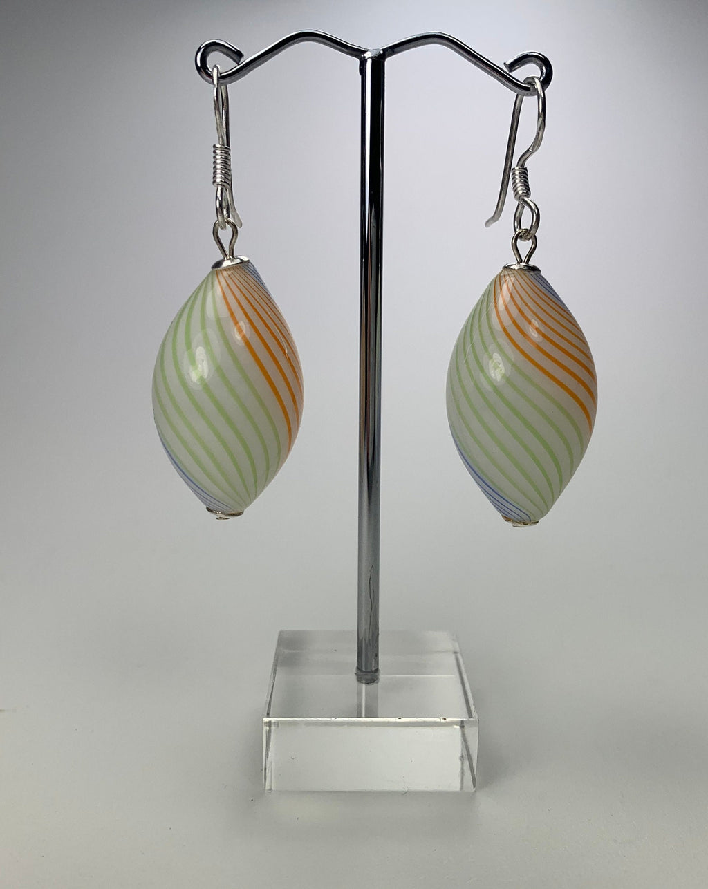 Ohrringe Hohlglasperlen Formschön Lampwork Beads Earrings