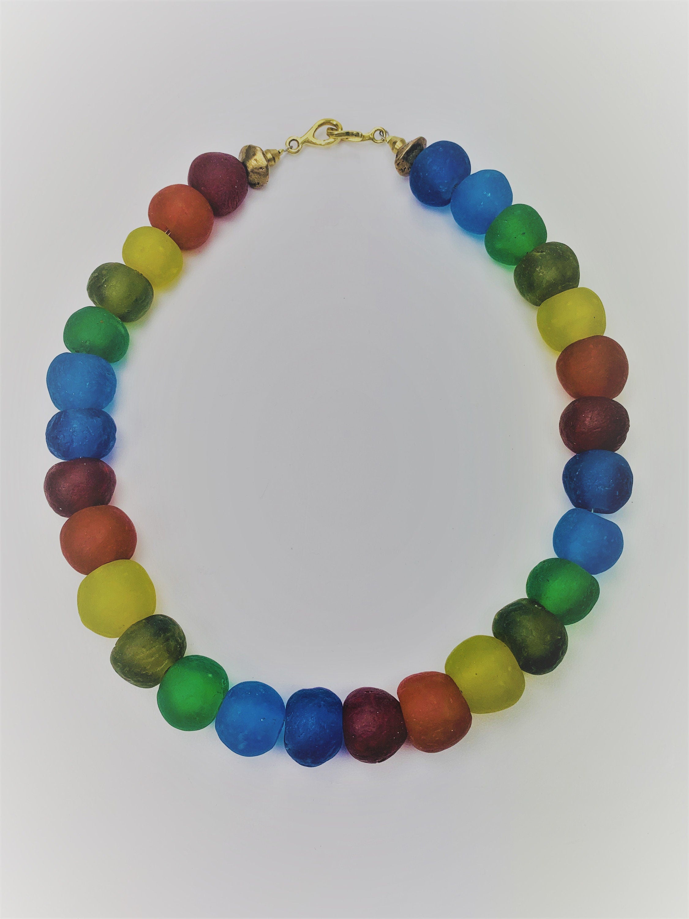 Kette Kroba Recycling Glass Ghana Ethno Beads Handmade Necklace Necklace Ethno Chic