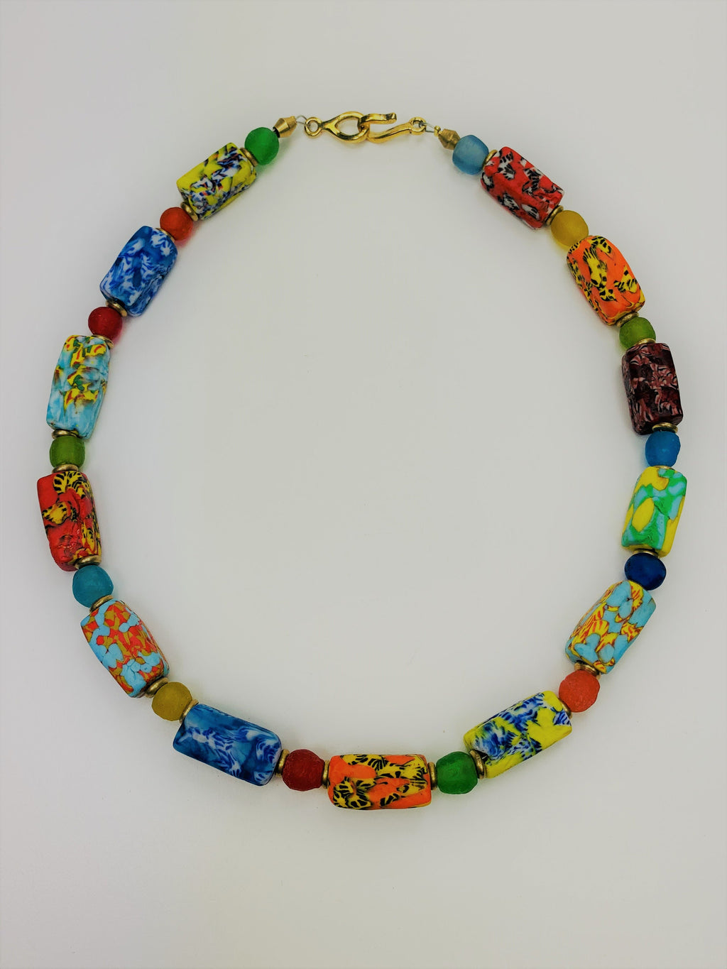 Kette Kroba Recycling Glass Ghana Ethno Beads Handmade Necklace Necklace Ethno Chic