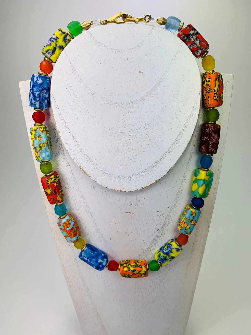 Kette Kroba Recycling Glass Ghana Ethno Beads Handmade Necklace Necklace Ethno Chic