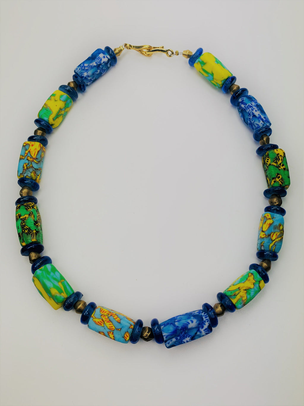 Kette Kroba Recycling Glass Ghana Ethno Beads Handmade Necklace Necklace Ethno Chic