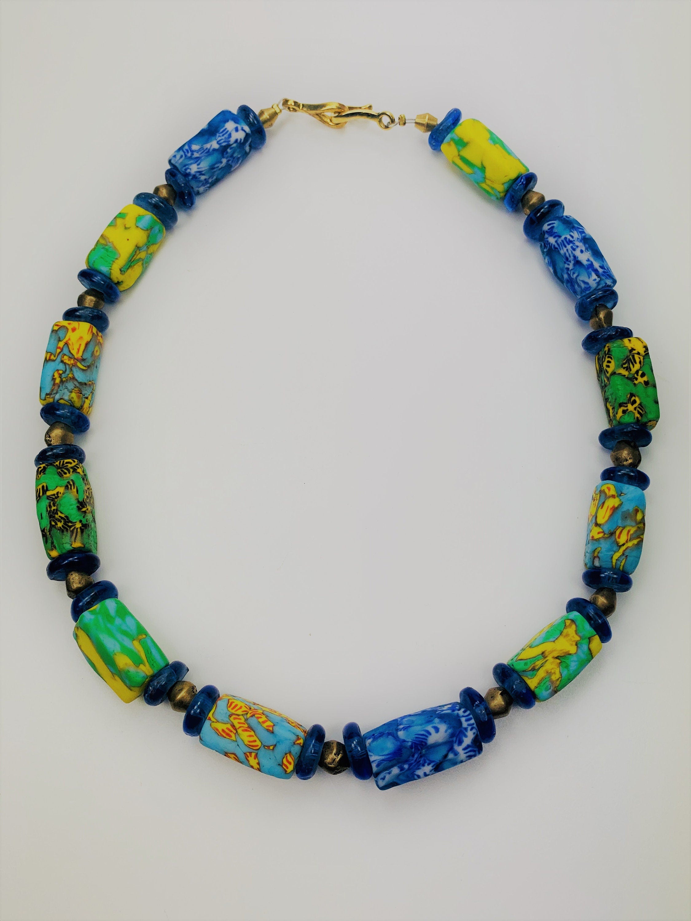 Kette Kroba Recycling Glass Ghana Ethno Beads Handmade Necklace Necklace Ethno Chic