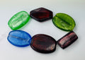 6 Perlen Folierte Glasperlen Glass Beads