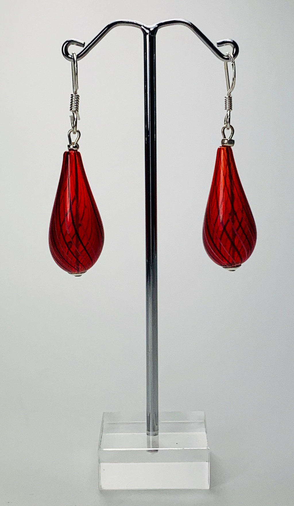 Ohrringe Hohlglasperlen Formschön Lampwork Beads Earrings