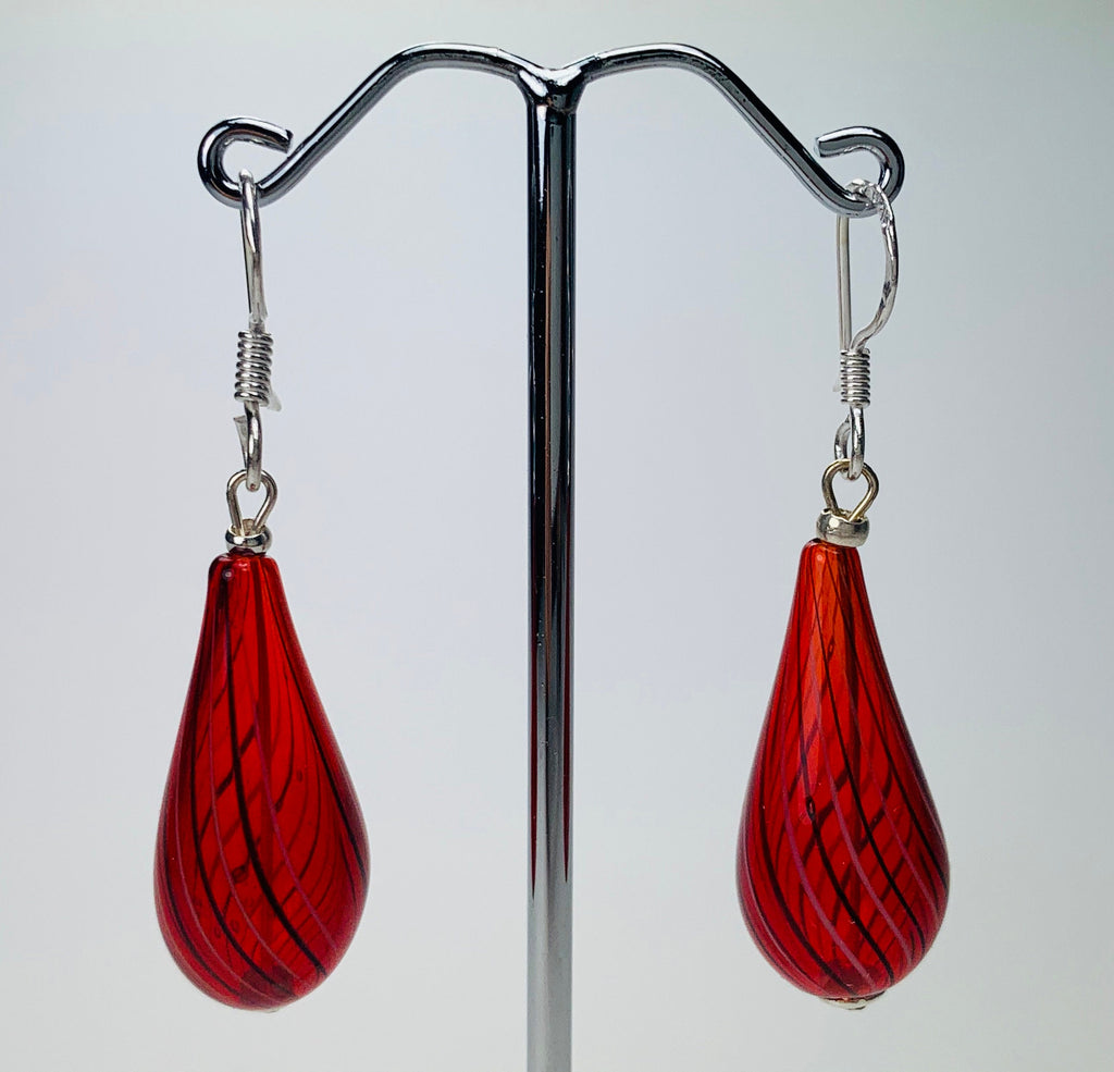 Ohrringe Hohlglasperlen Formschön Lampwork Beads Earrings