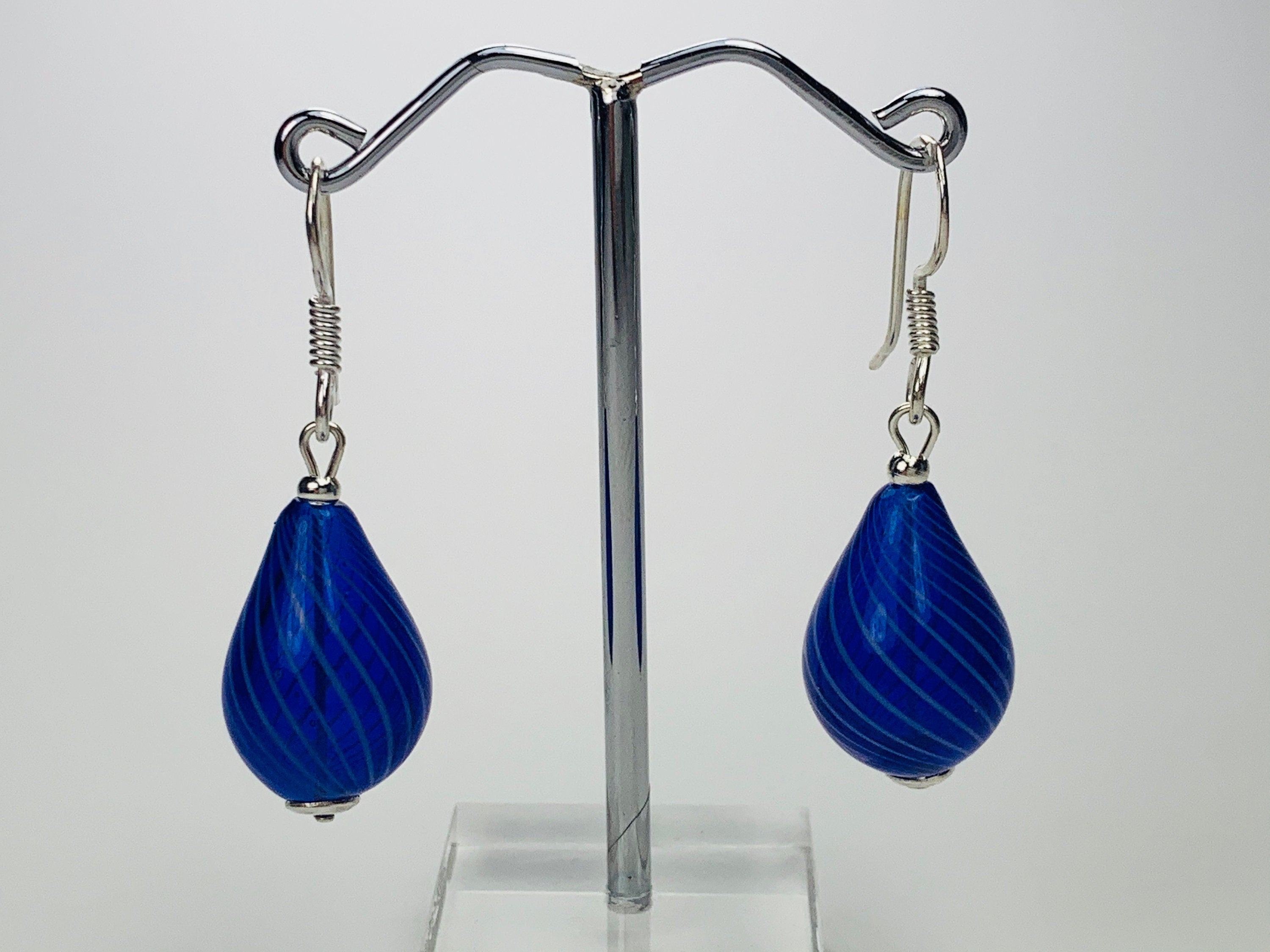 Ohrringe Hohlglasperlen Formschön Lampwork Beads Earrings