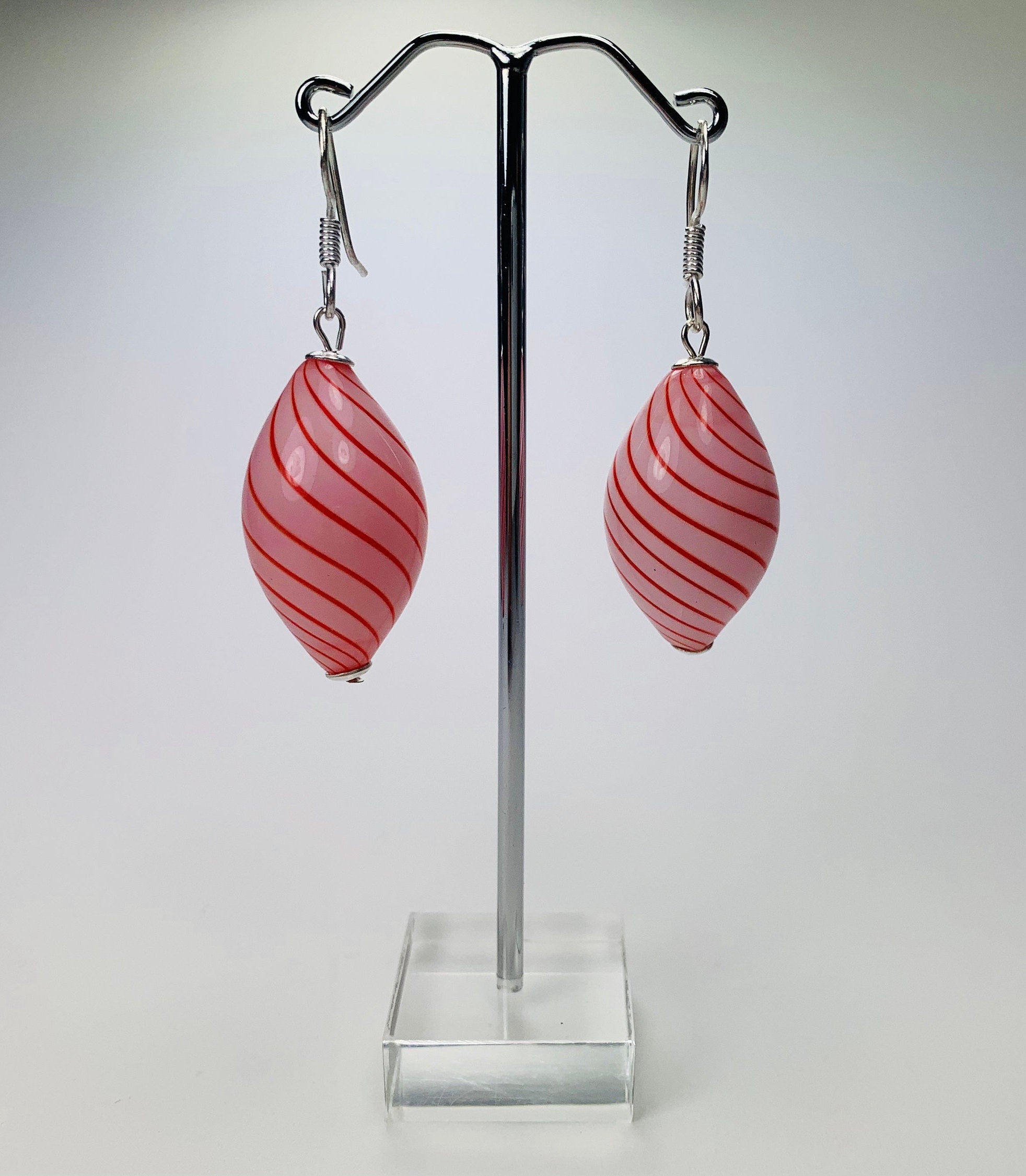 Ohrringe Hohlglasperlen Formschön Lampwork Beads Earrings