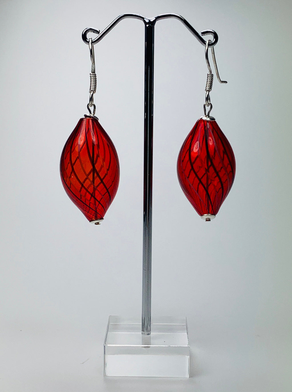 Ohrringe Hohlglasperlen Formschön Lampwork Beads Earrings