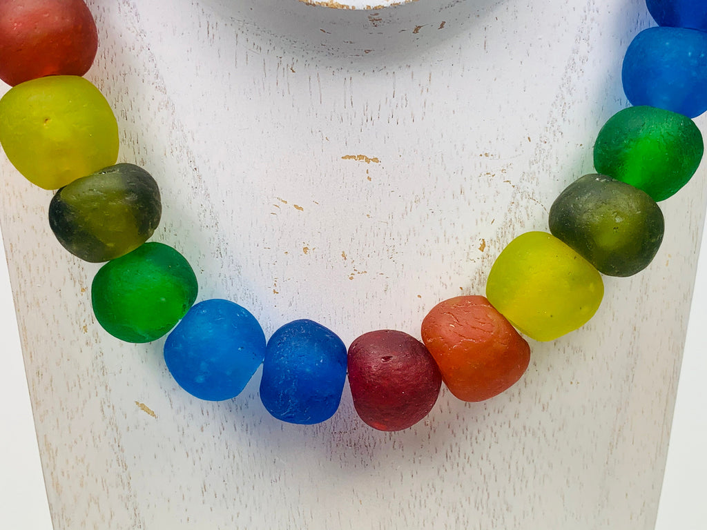 Kette Kroba Recycling Glass Ghana Ethno Beads Handmade Necklace Necklace Ethno Chic