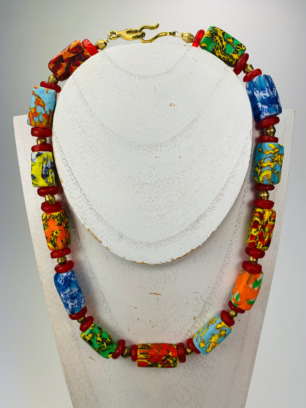 Kette Kroba Recycling Glass Ghana Ethno Beads Handmade Necklace Necklace Ethno Chic