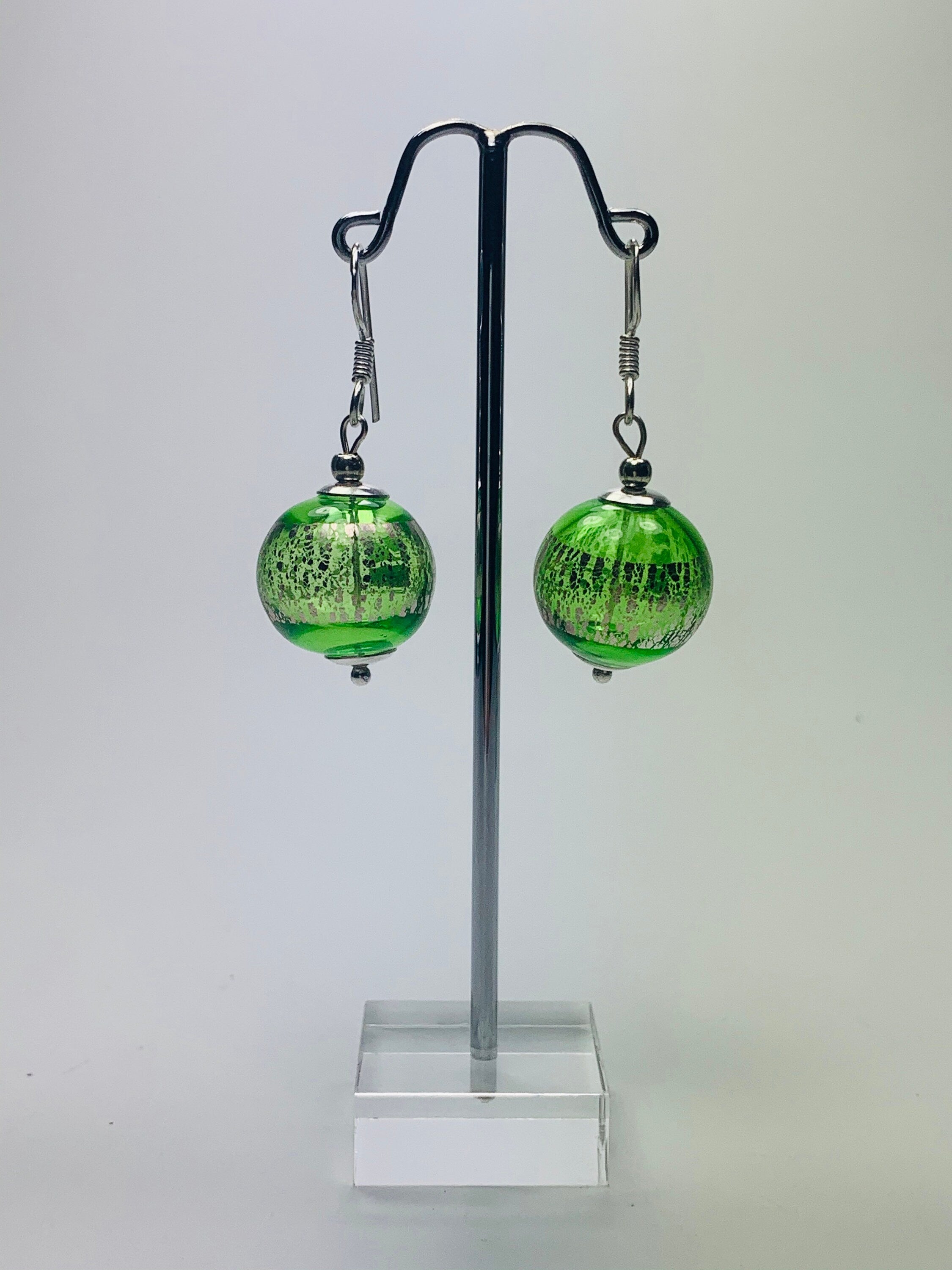 Earrings Hollow Glass Beads Beautifully Shaped Lampwork Beads Earrings