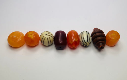8 Resin Beads | Resin Ethno Beads