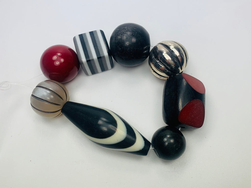 8 Perlen Resin | Harz Horn Ethno Beads