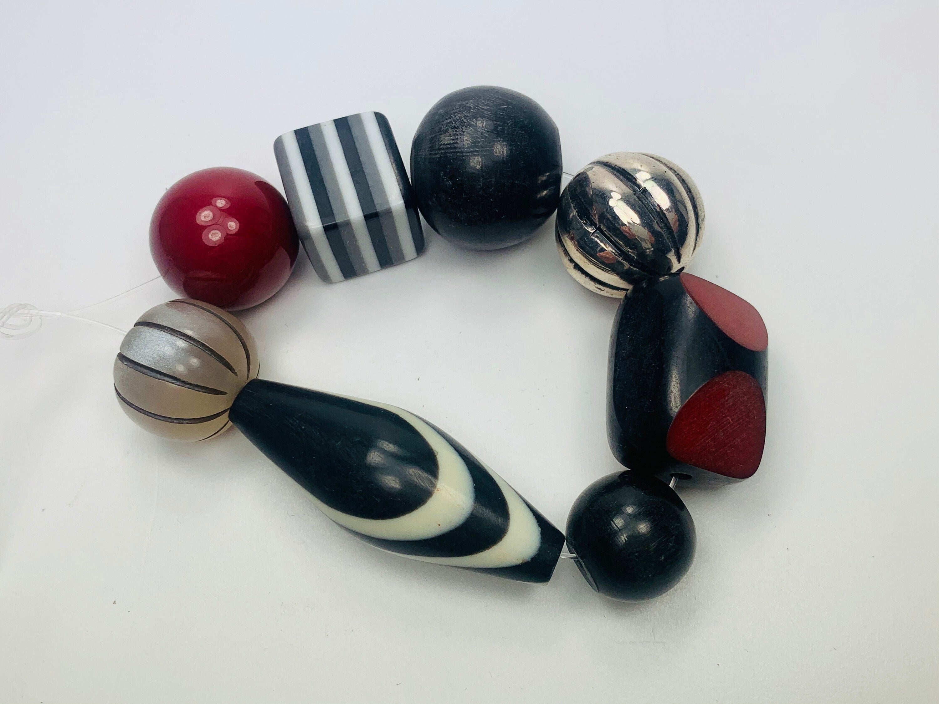 8 Resin Beads | Horn Ethno Beads