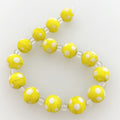 14 Bohemian Glass Beads | Handmade Beads | Yellow | Opaque | Dots | Bohemian | First-Class Quality | BeadsCompany SN07