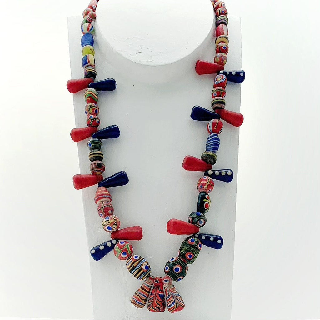 Glasperlen | Federperlen | Handgefertigte Perlen | Unikat Perlen | Kettenstrang | Vintage | Java Beads | Ethno Chic | BeadsCompany SN31