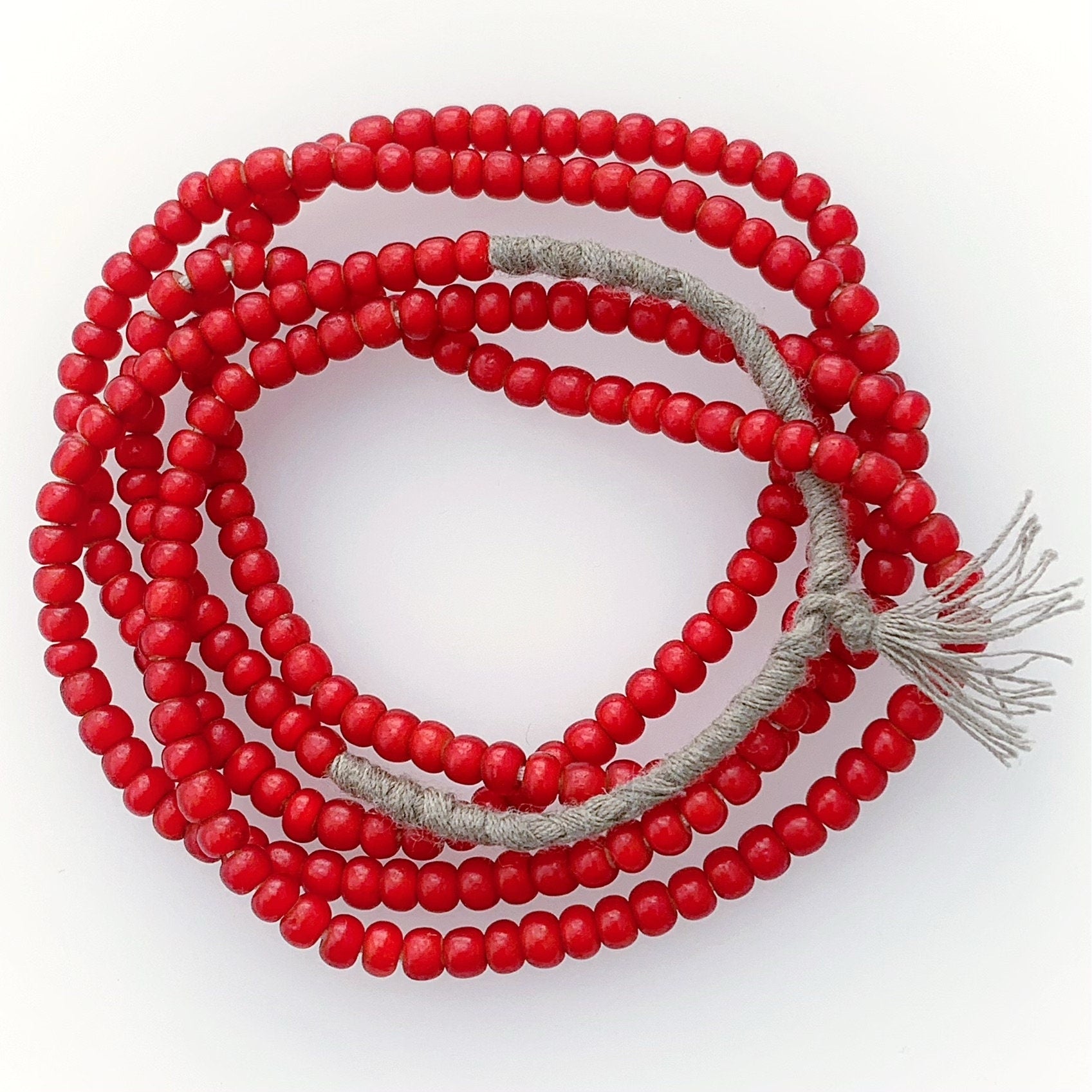 Bömische Glasperlen | Handgefertigte Perlen | Unikat Perlen | White Hearts | Bohemian Beads | Erstklassige Qualität | BeadsCompany SN41