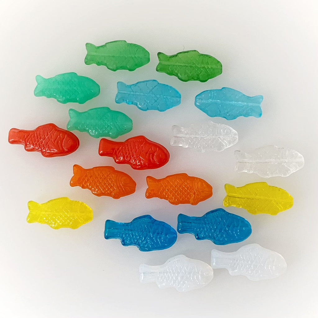 18 Bohemian Glass Beads | Fish | Colorful Mix | Bohemian | MN11 BeadsCompany