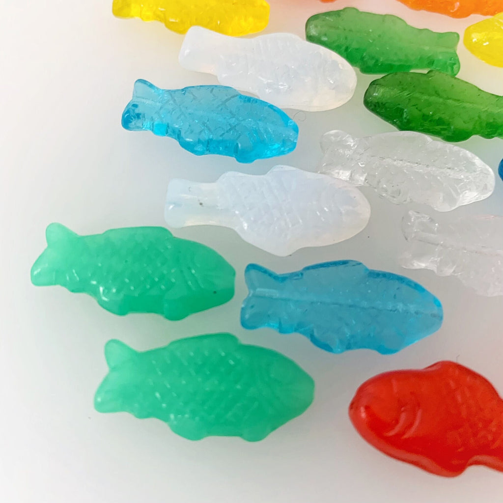 18 Bohemian Glass Beads | Fish | Colorful Mix | Bohemian | MN11 BeadsCompany