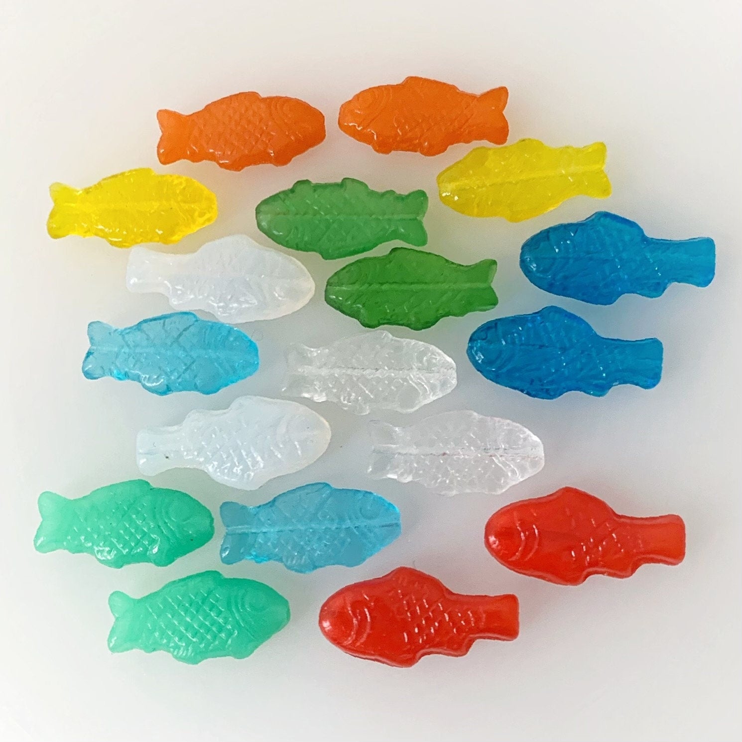 18 Böhmische Glasperlen | Fische | Bunter Mix | Bohemian | MN11 BeadsCompany